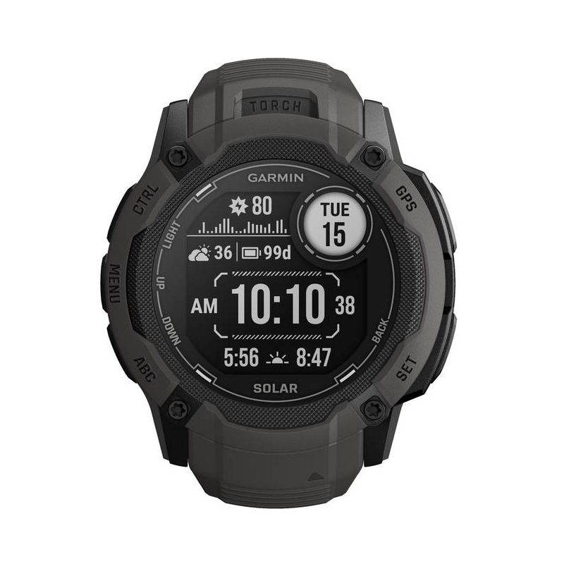 Garmin Instinct 2X Solar 50 mm Sort Smart ur
