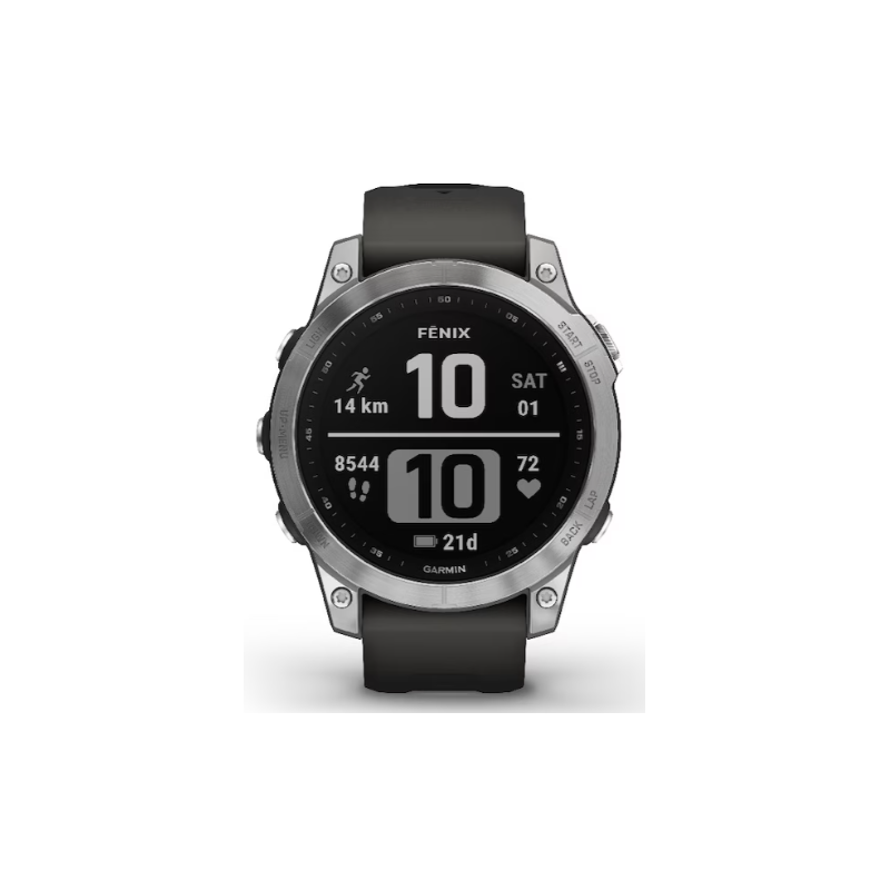 Garmin fenix 7 47 mm Sort Sølv Sportsur