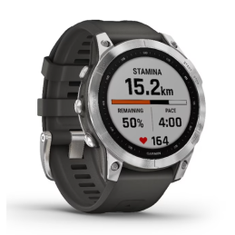 Garmin fenix 7 47 mm Sort Sølv Sportsur