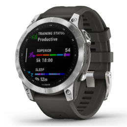 Garmin fenix 7 47 mm Sort Sølv Sportsur