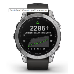 Garmin fenix 7 47 mm Sort Sølv Sportsur